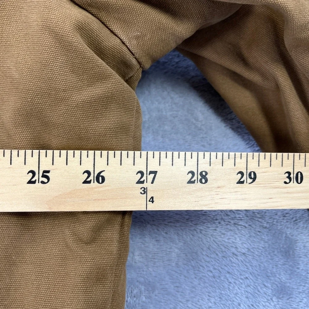 Levis Hooded Canvas Work Barn Jacket XXL Brown Sherpa Lined Utility Workwear